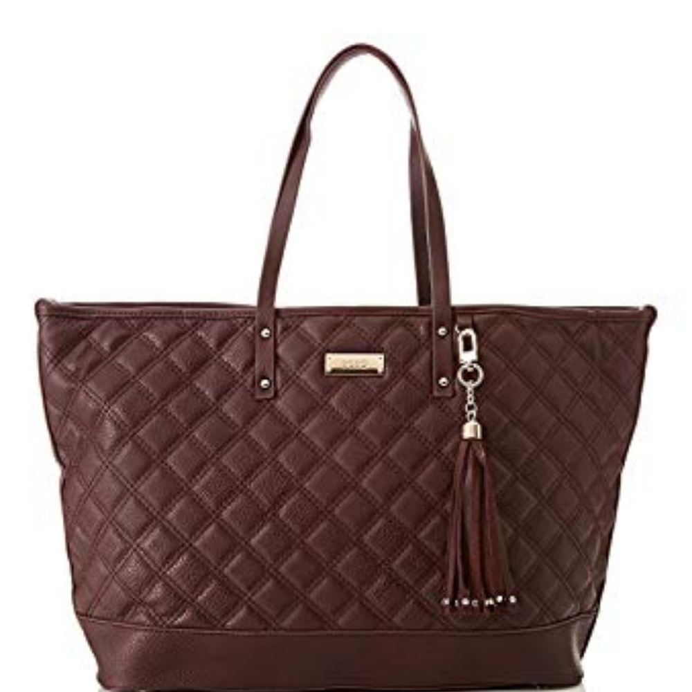 BCBG Paris Quilted Faux Leather Tote Bag